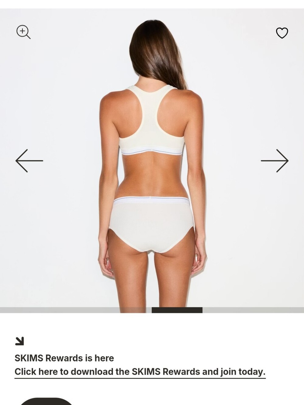 SKIMS Cotton Rib Racerback Slit Bralette - Picture 5 of 6